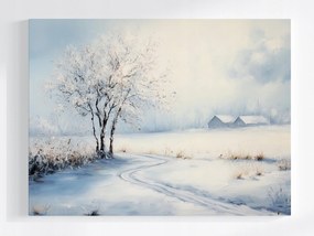 Vászonkép Canvas Tájkép Út Fa Tél Hó 80x60