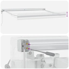 Automatikusan Behúzható Napellenző Narancs és Barna 300x250 cm