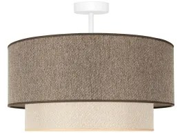 Duolla -  Felületre szerelhető csillár BOHO ECO RECYCLING 1xE27/15W/230V átm. 45 cm barna/krémes