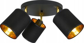 Mennyezeti Függőlámpa Csillár Plafon Fekete Arany