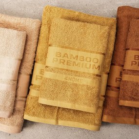 4Home Bamboo Premium törölköző és fürdőlepedő szett világosbarna  színű