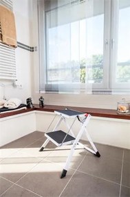 Fellépő, összecsukható, 2 lépcsőfokos, acél, KRAUSE Picoly (UL59)