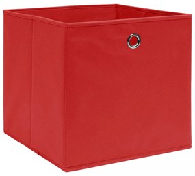 4 db piros szövet tárolódoboz 32 x 32 x 32 cm