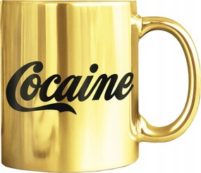 Arany Bögre Cocaine Cocacola Mintával Vicces Ajándék Bögre 330 ML