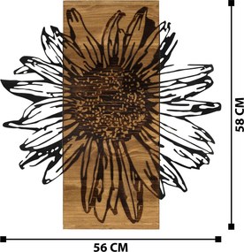 Daisy fém fali dekoráció, 56×58 cm