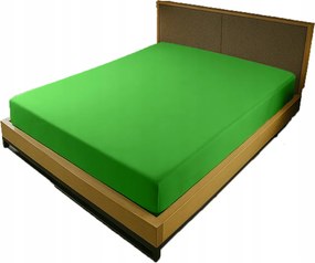 Gumis Jersey Lepedő 140X200 Világos Zöld