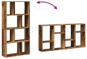 antik fa színű szerelt fa könyvespolc 60 x 20 x 120 cm