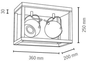 Spot-Light 5227274 - LED mennyezeti lámpa ROY 2xGU10/5W/230V matt tölgy