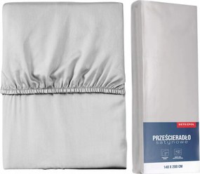 Mikroszatén Lepedő Gumis 180x200 Világosszürke