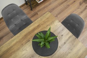 AKCIÓ Szürke bársony étkezőszék DUMO II. minőség