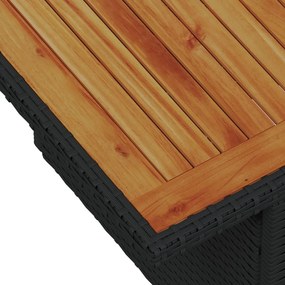 Kertiszofa Szett 7 Darabos Fekete Rattan Kertiszofa