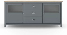 Szürkészöld borovi fenyő komód 180x80x40 cm Misti – Marckeric