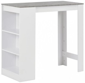 fehér bárasztal polccal 110 x 50 x 103 cm