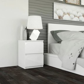 Thirassia M2 éjjeliszekrény, 30x40x30 cm, fényes fehér