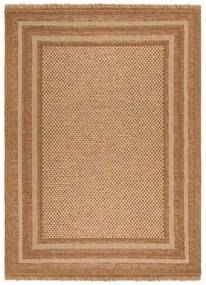 Natúr színű kültéri-beltéri szőnyeg 160x230 cm Layla Border – Flair Rugs