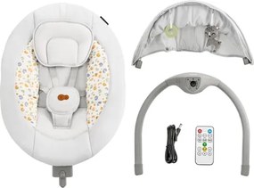 KINDERKRAFT - Babaringató dallammal 2in1 LUMI világos szürke