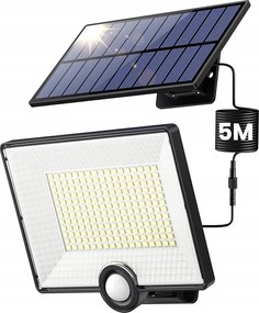 Led-es Napelemes Fali Lámpa Mozgásérzékelővel IP65 Hideg Fehér