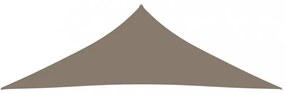 tópszínű háromszögű oxford-szövet napvitorla 2,5 x 2,5 x 3,5 m