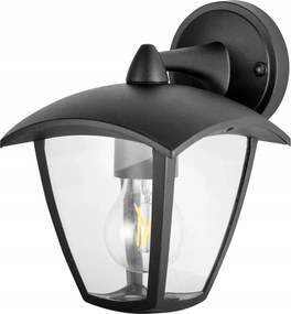 Kültéri Down kerti fali lámpa Fekete Led