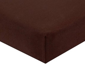 Lepedő Jersey sötétbarna TiaHome - 70x140cm