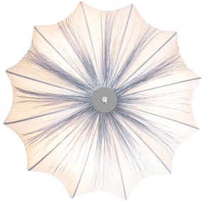 Design mennyezeti lámpa szürke selyem 52 cm 3-lámpás - Plu