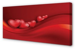 Canvas képek Piros szív háttér 140x70 cm