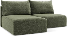 Zöld kinyitható-tárolóhelyes sarokkanapé (bal oldali) Kalena – Makamii
