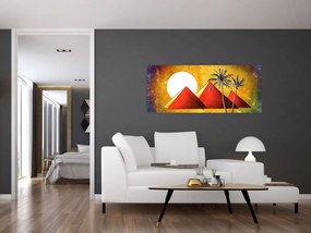 Festett egyiptomi piramisok képe (120x50 cm)