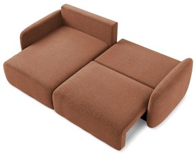 Téglavörös kinyitható-tárolóhelyes sarokkanapé (bal oldali) Kalena – Makamii