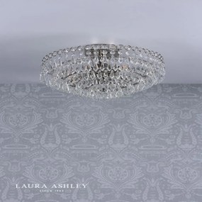 LAURA ASHLEY 3756041-Q ENID Kristály Mennyezeti Lámpa Polírozott Nikkel, Átlátszó G9 IP20