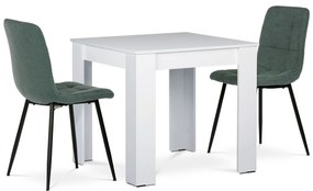 Étkezőgarnitúra MDF, 2 székkel, 80 x 80 x 75 cm,fehér