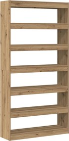 vidaXL Könyvespolc Fekete tölgy 100 x 30 x 198 cm Faanyag
