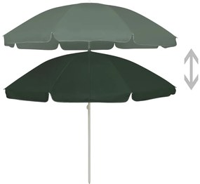 zöld strandnapernyő 240 cm
