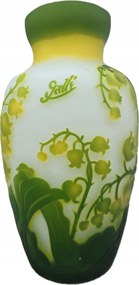 Virág váza zöld üveg színes ajándék lakberendezés