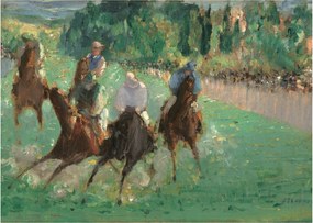 Üveg kép - Edouard Manet, At the Races, reprodukciók (70x50 cm)