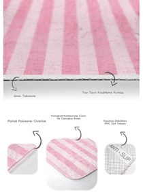 Rózsaszín bársony fürdőszobai kilépő szett 2 db-os 60x100 cm – Mila Home