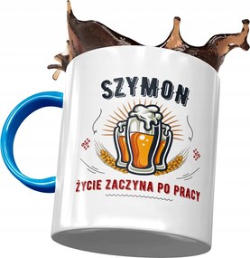 Kék Bögre Simon Simek Kollégáknak Ajándék Nyomtatott Fotóval