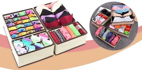 4 részes tárolódoboz szett-bézs