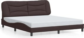 vidaXL sötétbarna szövet ágykeret matrac nélkül Hvar 180 x 200 cm