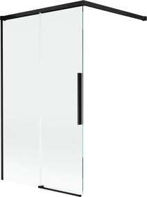 Mexen Rox kétszárnyú toló zuhanyfal 100 x 150 cm, átlátszó, fekete - 8C9-100-003-70-00