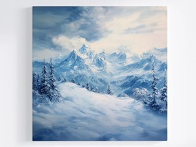 Vászonkép Canvas Tájkép Magas Hegyek Tél Hó 40x40
