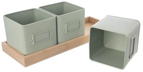 Fém virágcserép készlet fűszernövényekhez 3 db-os Greenish – Orion