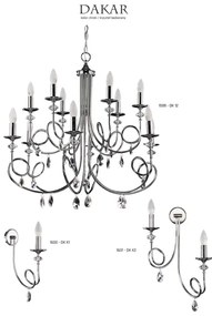 Jupiter 1601 - DK K2 CH - Fali lámpa DAKAR 2xE14/40W