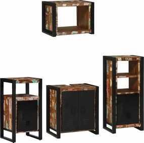 vidaXL Fürdőszoba bútor szett 4 pcs Szilárd Újrahasznosított Fa
