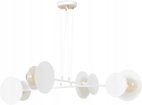 Elegáns mennyezeti lámpa látható izzókkal, arany Idea elemekkel