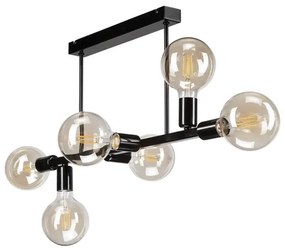 ASTRID mennyezeti lámpa 6xE27/60W/230V fekete, rúdon