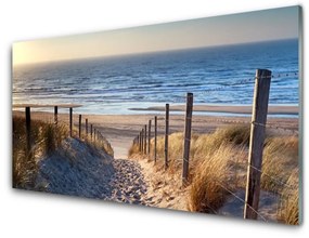 Üvegfotó Beach Path Landscape 100x50 cm