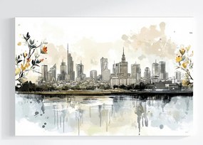 Canvas Vászonkép Varsó Panoráma Skyline Kultúrpalota 120x80