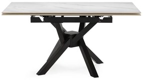 Bővíthető étkezőasztal kő asztallappal, hosszabbító asztallappal 90x150 cm Arlene – Marckeric