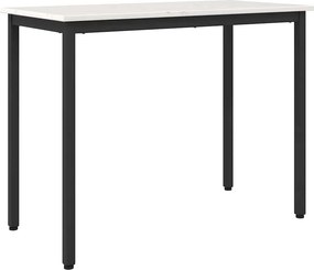 vidaXL asztal Fehér 100 x 50 x 77 cm Műszaki fa és acél